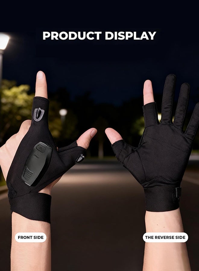 Sweet Life LED Flashlight Gloves, Mens Valentines Gifts for Men Dad Husband Boyfriend, Anniversary Birthday Gifts for Camping Essentials Cool Gadgets Tools for Fishing Repairing - Image 4
